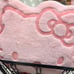 Hello Kitty Pink Embossed Faux Fur Pillow