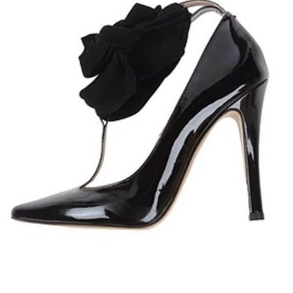 Chloe Patent Leather Heels w Ankle Strap