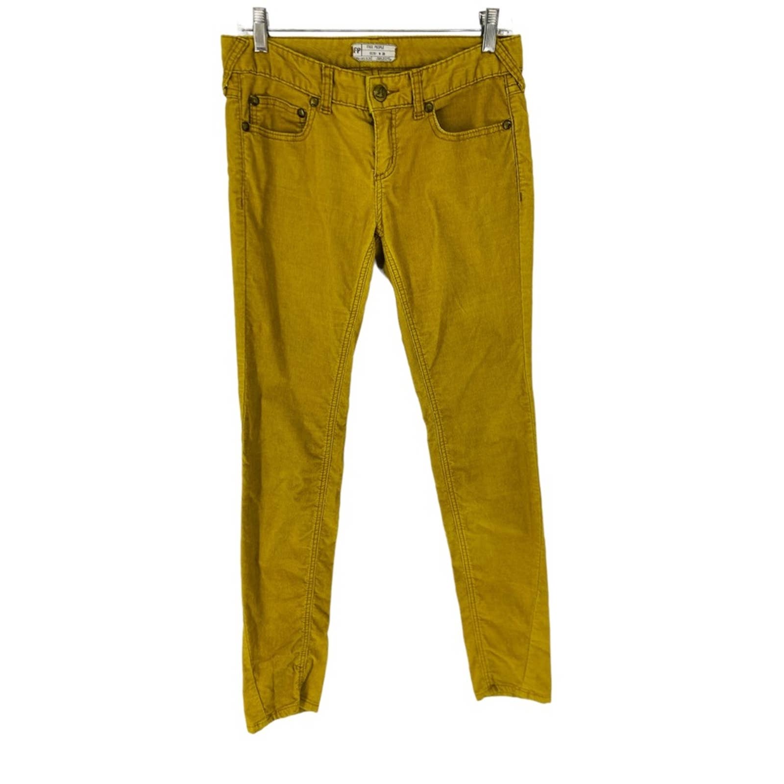 Free People mustard gold corduroy pants Sz 28