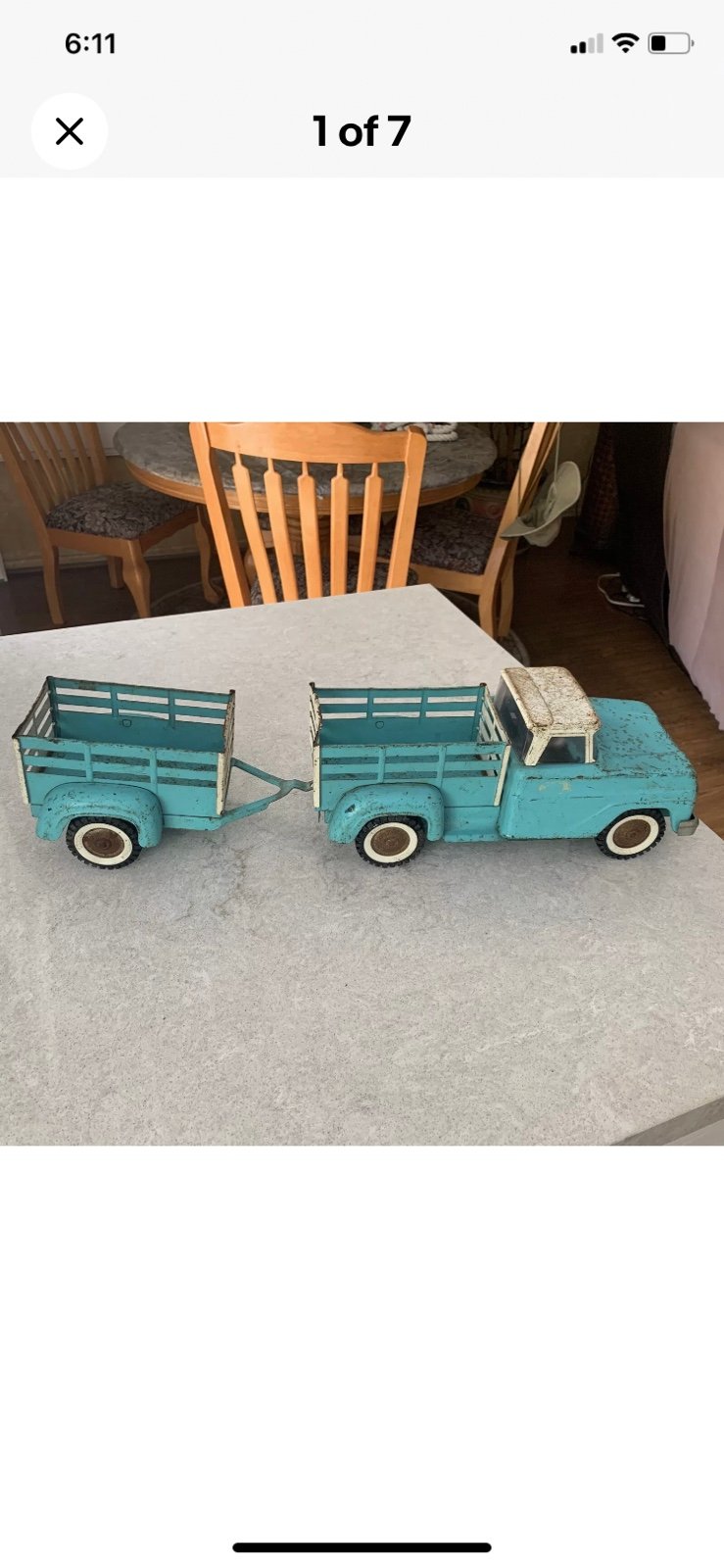 Vintage 1965 Tonka Stake Truck and Trailer