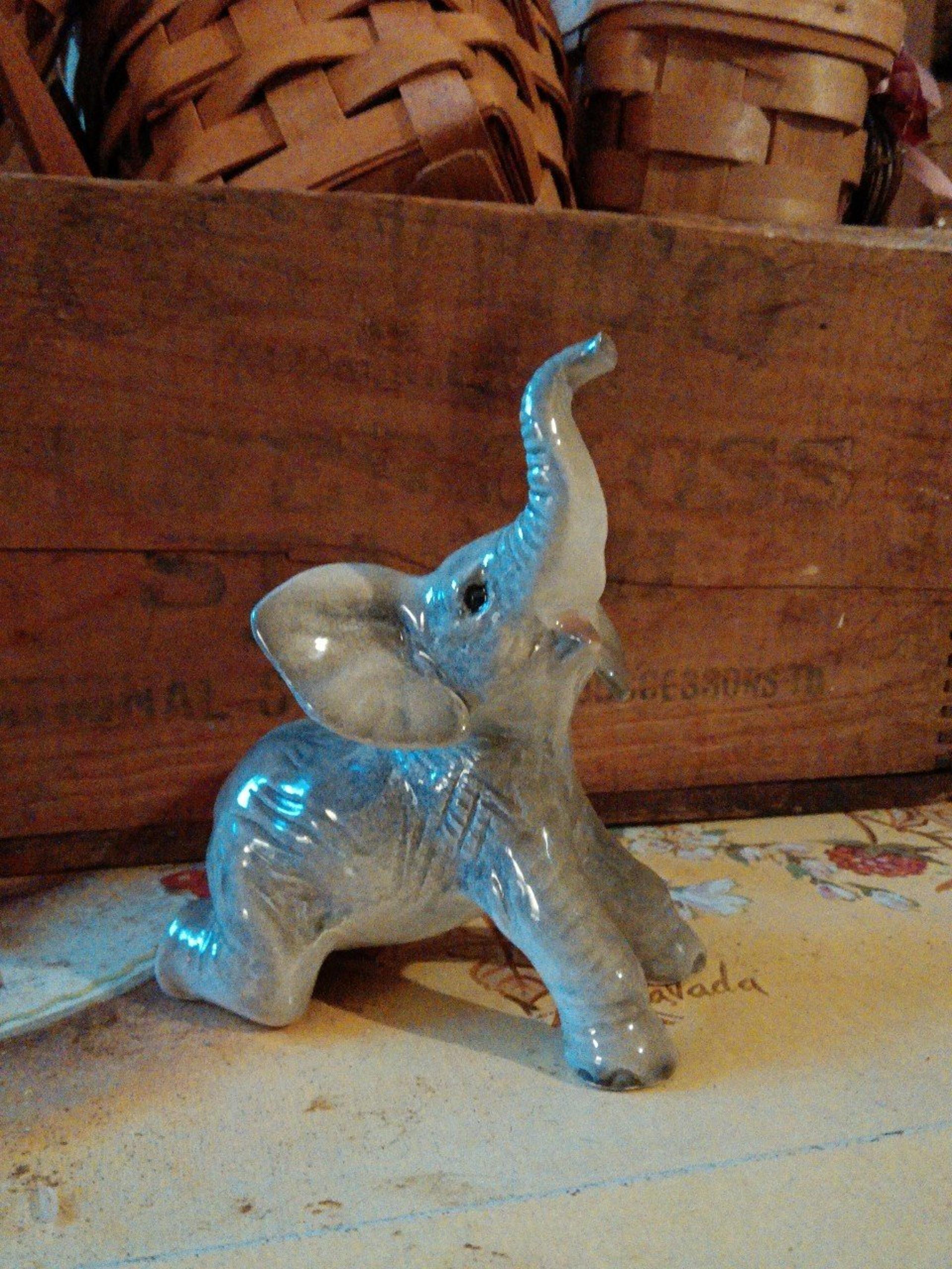 Vintage Goebell Elephant Germany Trunk Up