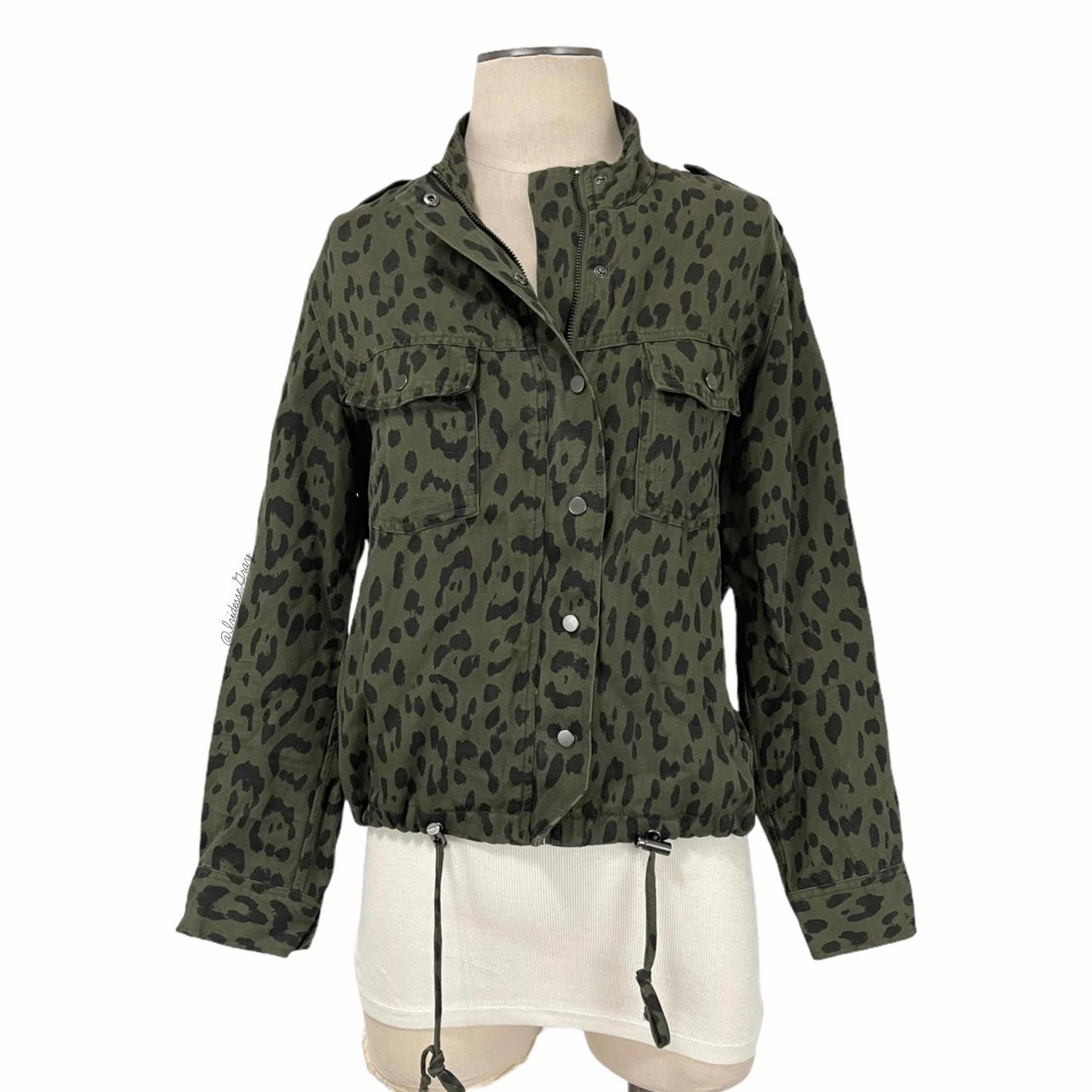 Rails- Collins Green Leopard Tencel Jacket Size Medium