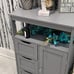 NEW Bathroom Cabinet Organizer with 3 Drawers, 1 Door with 2 Shelves , GRAY