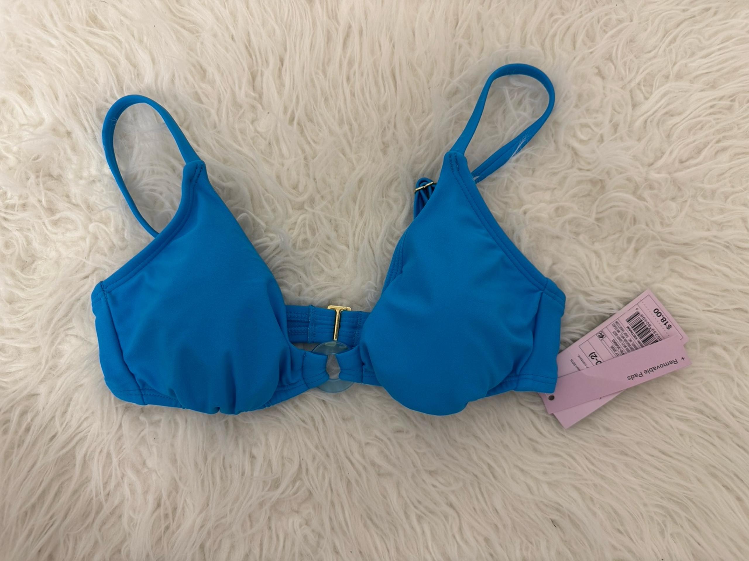 Wild Fable Blue Bikini Top with Removable Pads - XS