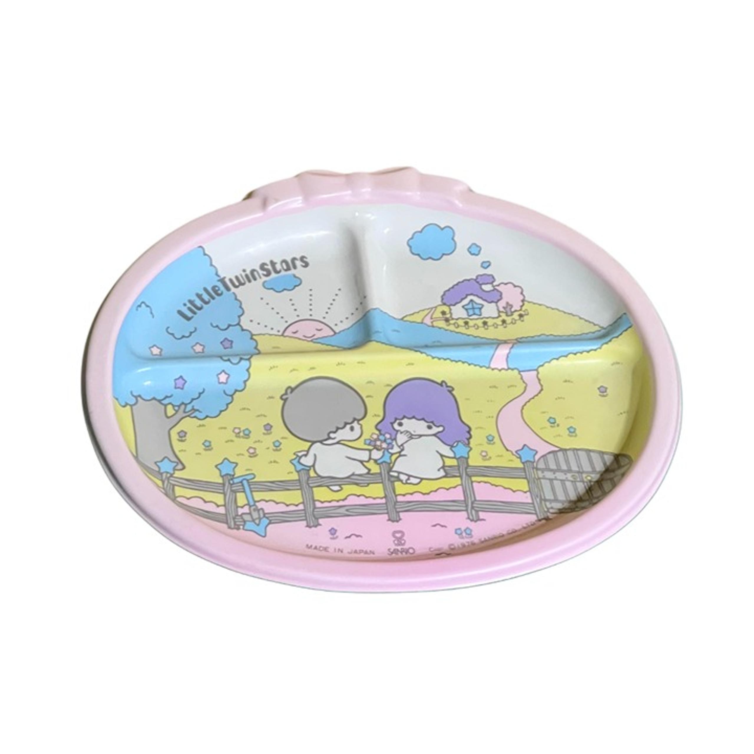 RARE 1976 Japan Sanrio Little Twin Stars Kikirara Plastic Plate READ