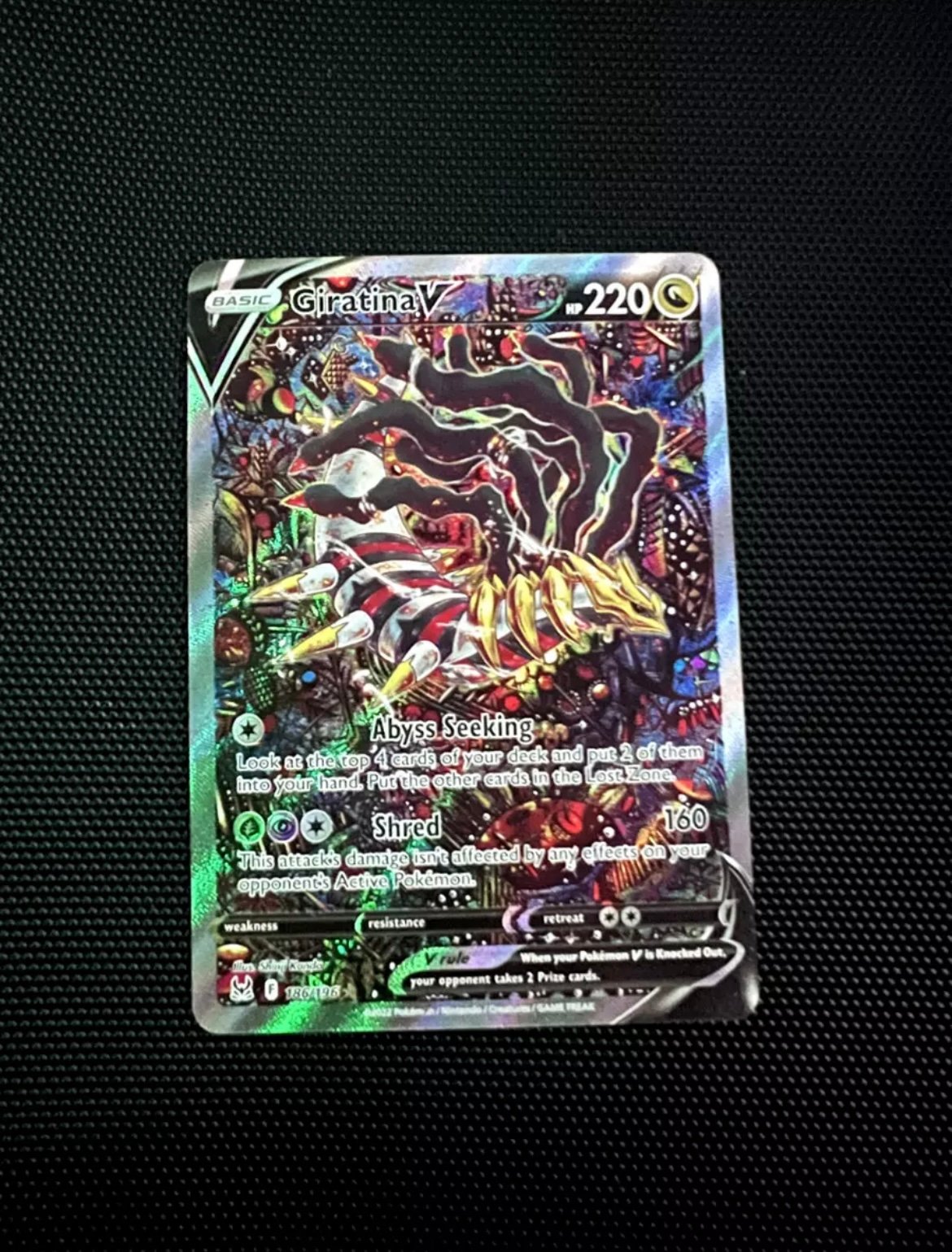 Giratina V Alt Art 186/196 Pokemon TCG Lost Origin SWSH Lightly Played English