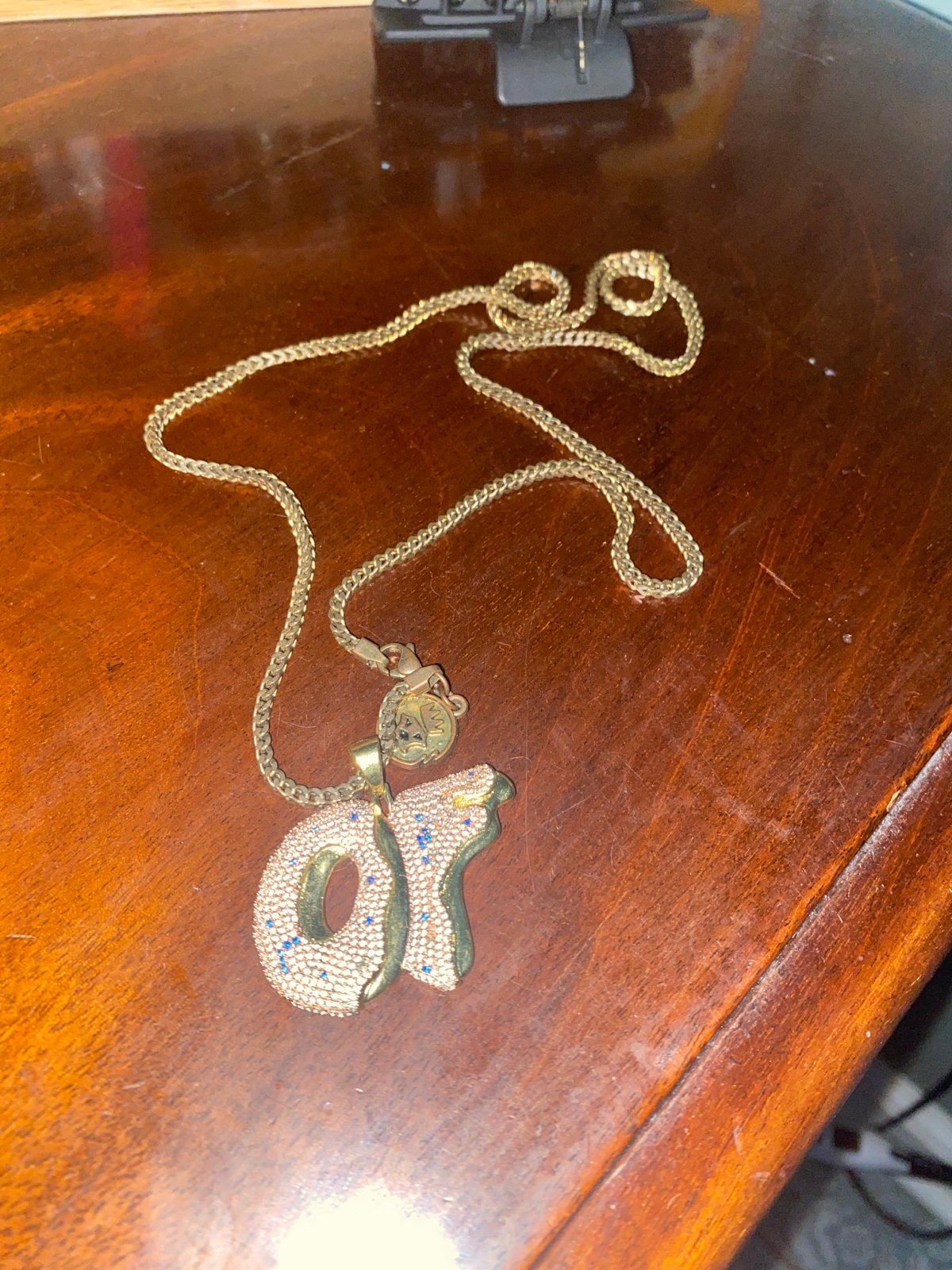 ODD FUTURE 14K Gold/Rose Gold Pendant Chain (Pink & Blue)