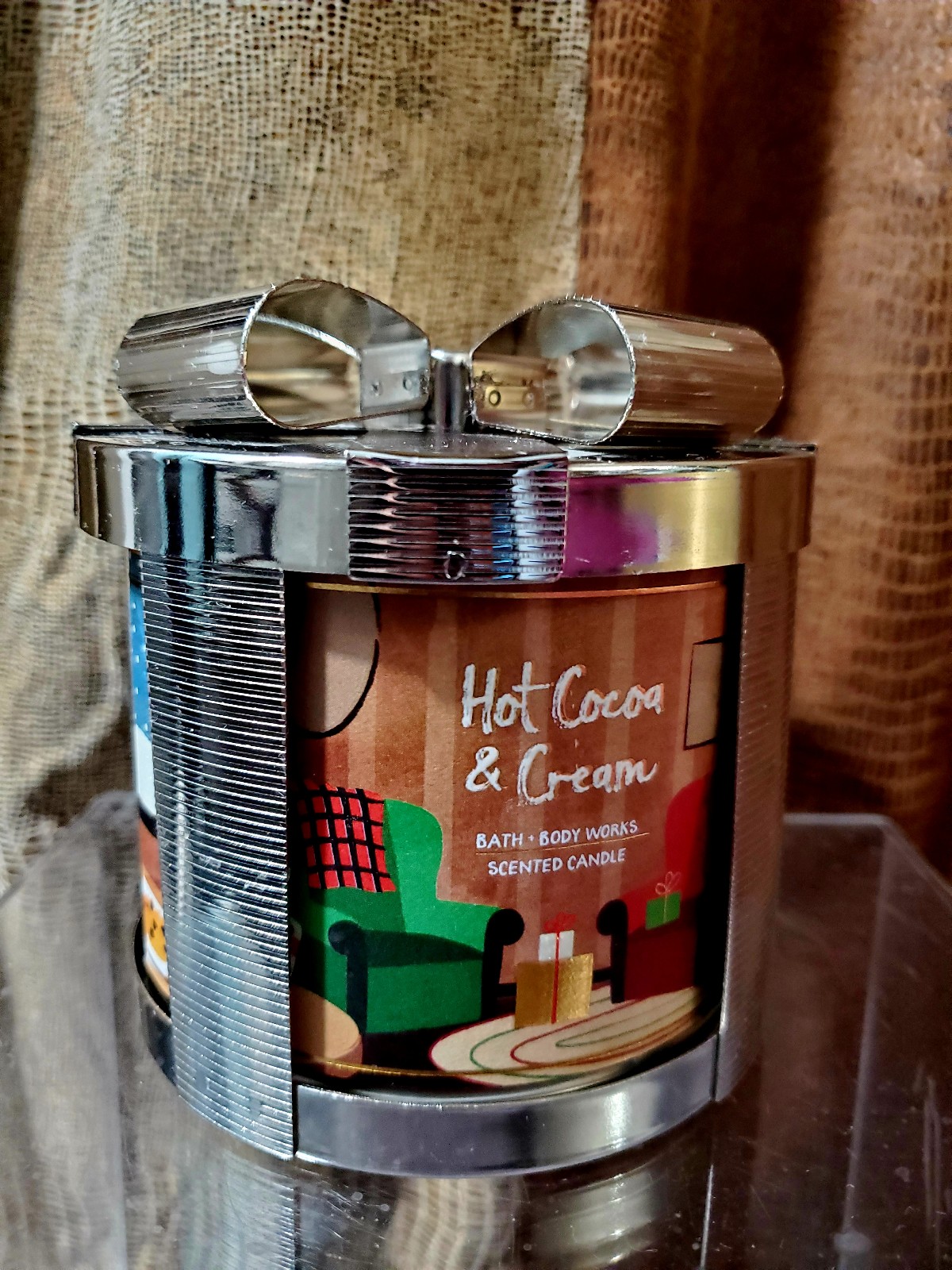 Slatkin & Co Bath & Body Works Metal Candle Holder & Candle