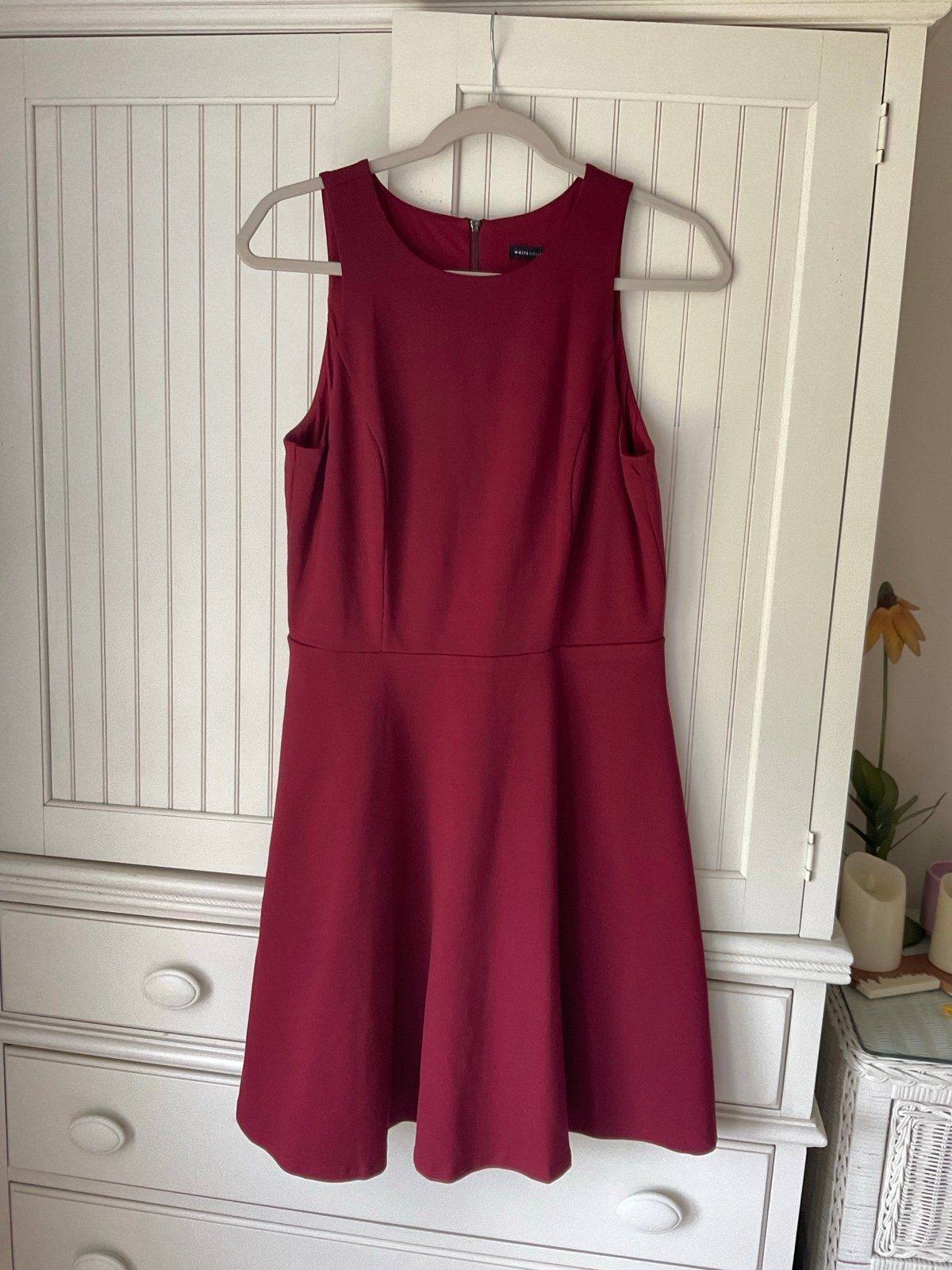 NWT Berry Wine Sleeveless Fit & Flare Dress - Size 10