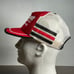 VTG Motorcraft Three Stripe Trucker Hat 70s Red Mesh Snapback made in USA Cars