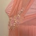 Iefiel Dance costume lyrical leotard dress mesh pink drape rhinestone adult S