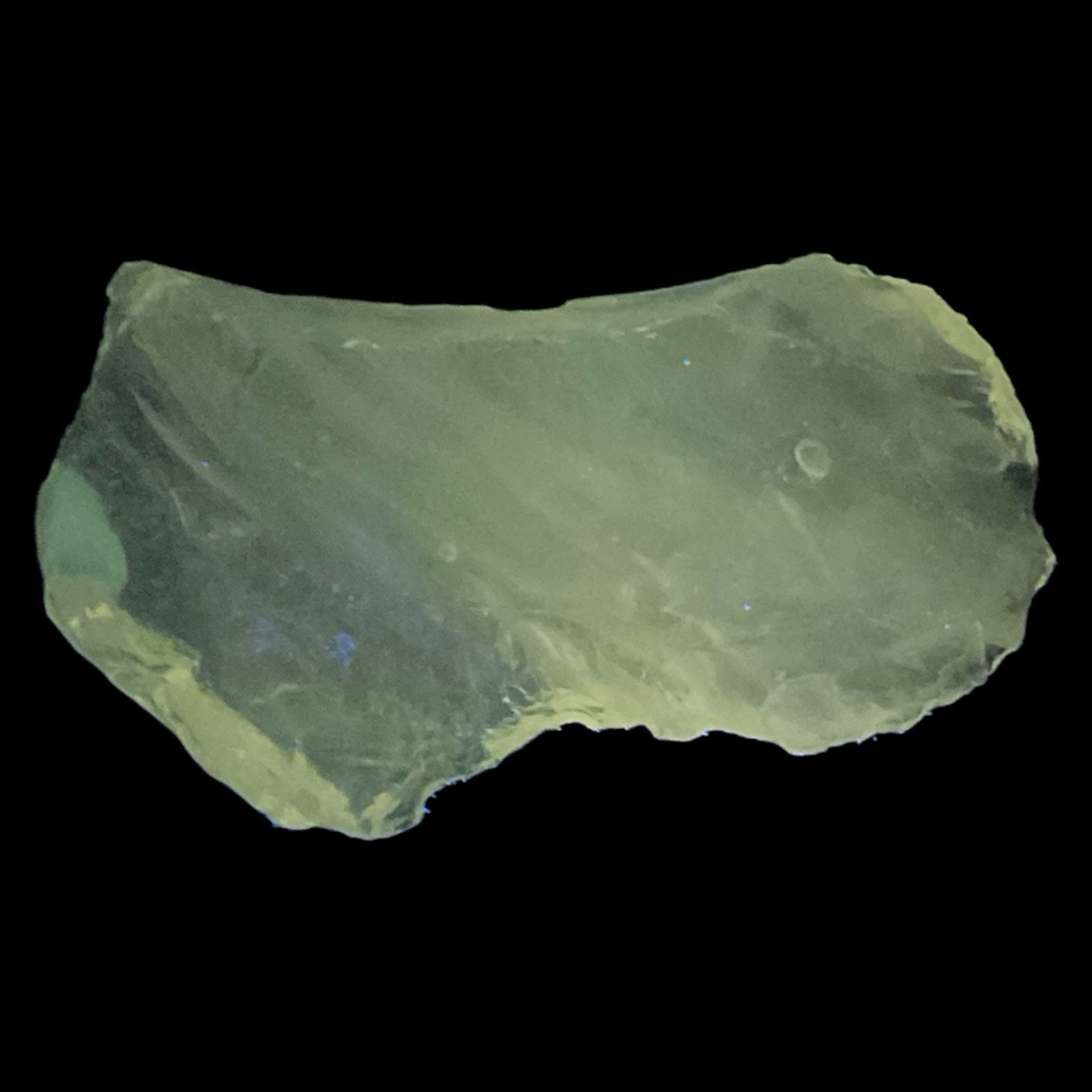Clear Opalescent Swirled Art Glass Cullet Glowing Manganese Slag Glass #5GX82