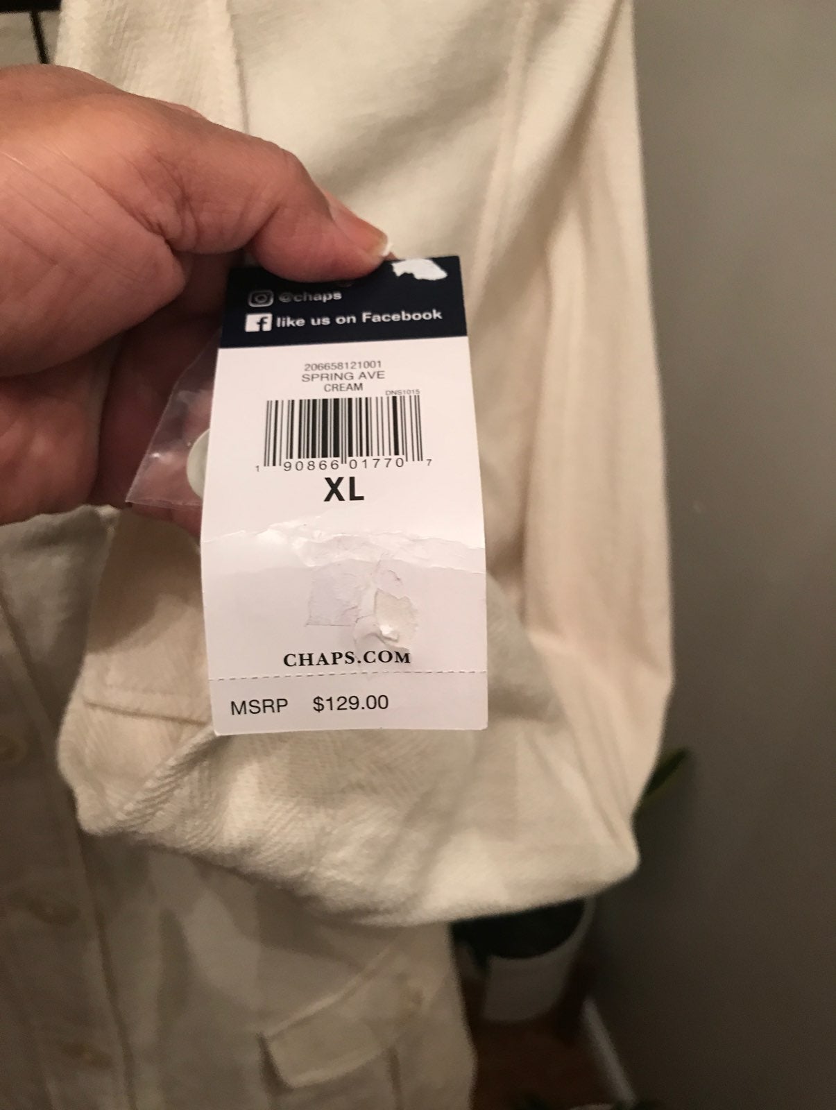 NEW ! Chaps winter blaser size XL