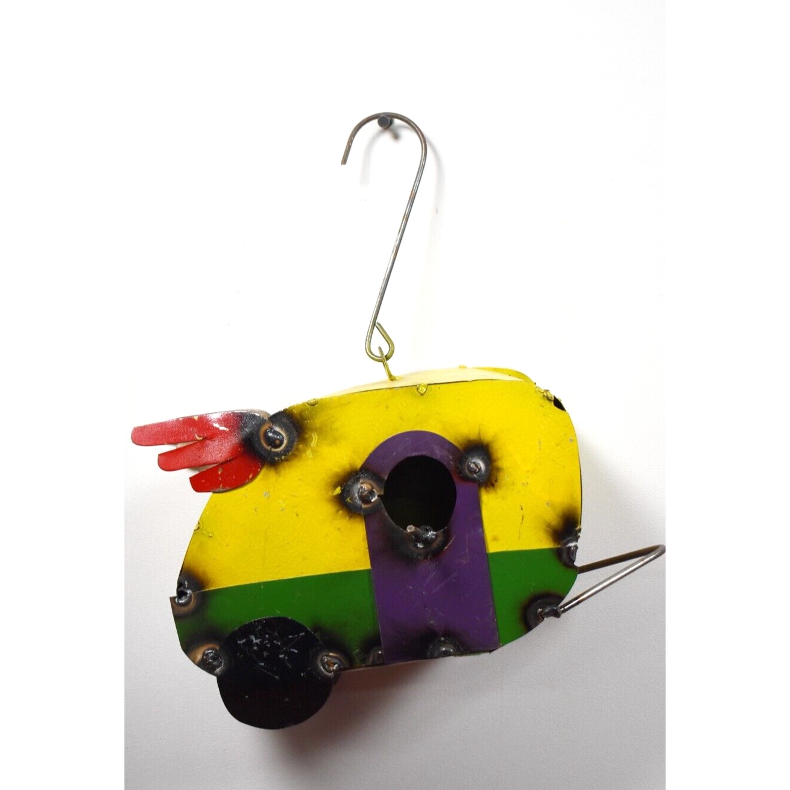 Camper with Wings Birdhouse Handmade Metal Art Figure Sculpture