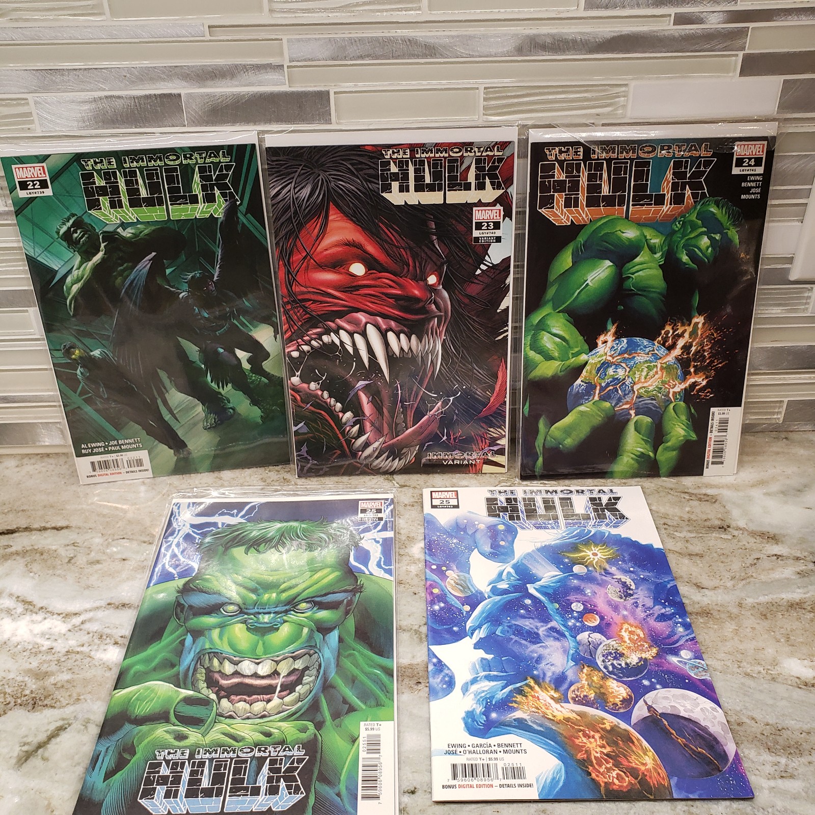 The Immortal Hulk Comic books #22,23,24,25,25