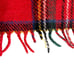 Vtg Moffat Weavers Wool Red Plaid Throw Lap Blanket Scotland Fringe 35” X 52”