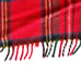 Vtg Moffat Weavers Wool Red Plaid Throw Lap Blanket Scotland Fringe 35” X 52”