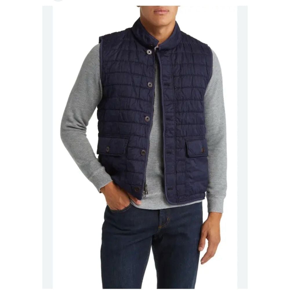 Peter Millar Goodwich Navy Blue Vest Size XL Embroidered