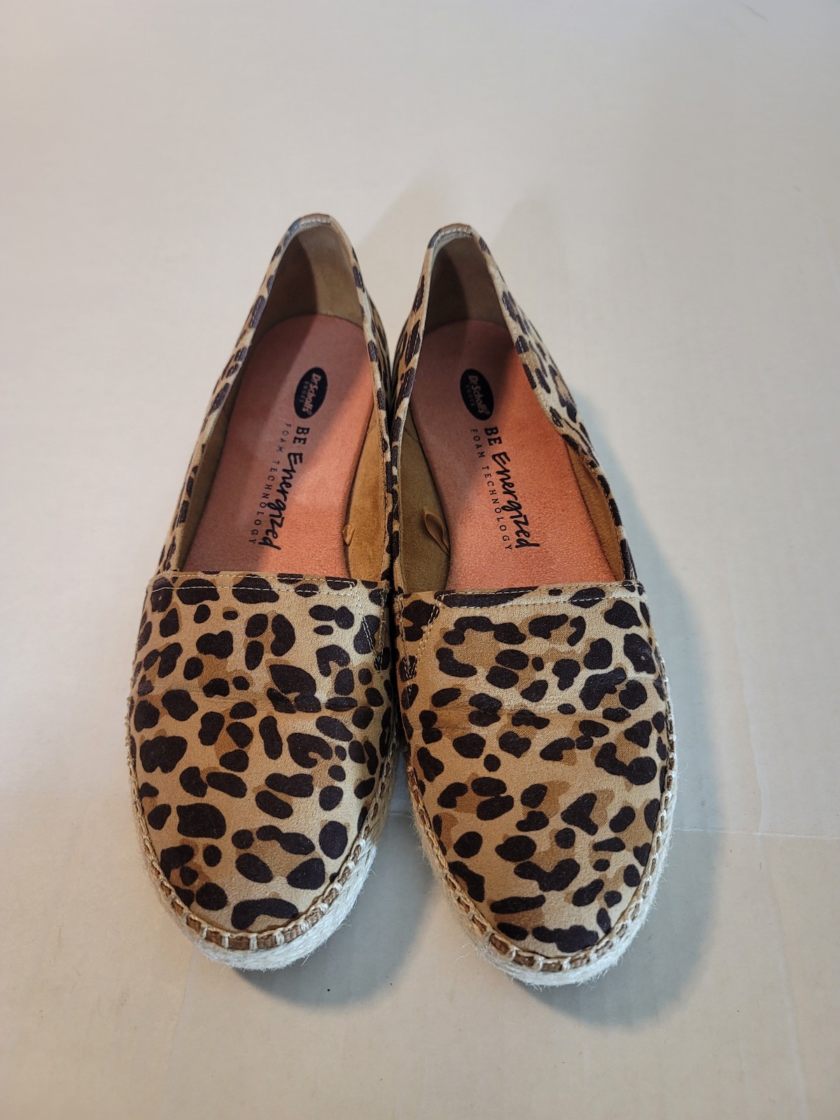 DR. SCHOLL'S Animal Print Loafer Espadrilles Comfort Shoes Women's Size 8 M