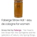 Fabrergé straw hat cologne for woman vintage perfume