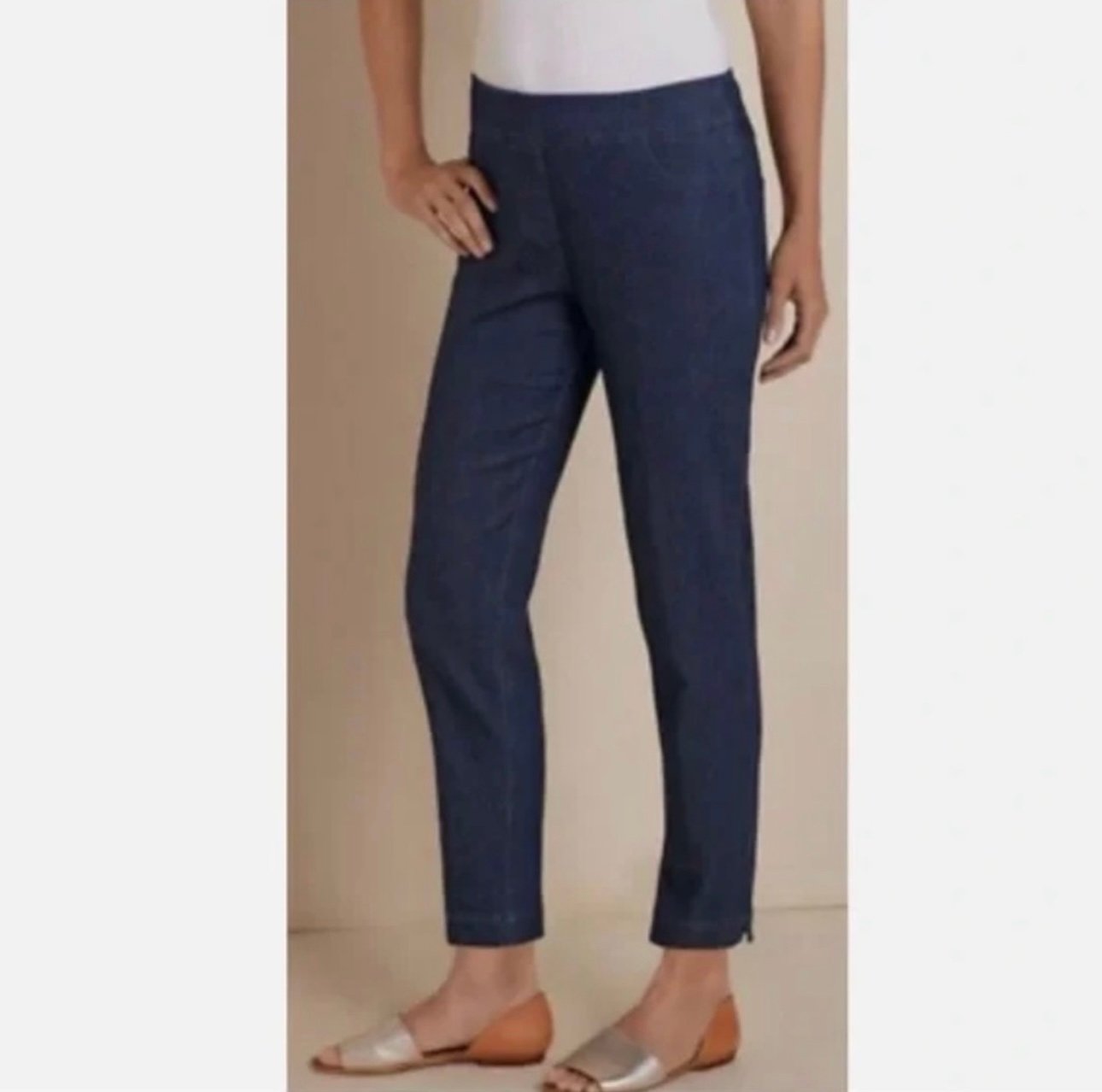 Soft Surroundings Metro Crop Legging Jeans Size Large