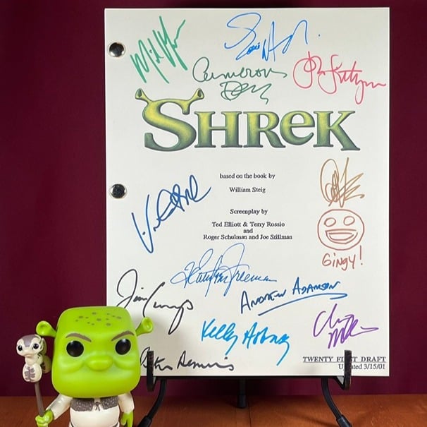 Shrek Script Signed- Autograph Reprints- 110 Pages- Mike Myers, Eddie Murphy