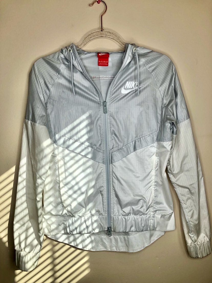 Nike White Windbreaker