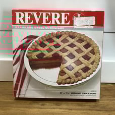 Revere Ware #2509 Stainless Steel Round Cake Pan 1 Qt 9 x 1½ (1989) Vintage