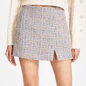 ASTR the Label Covina Tweed Mini Skirt New With Tags Size XL