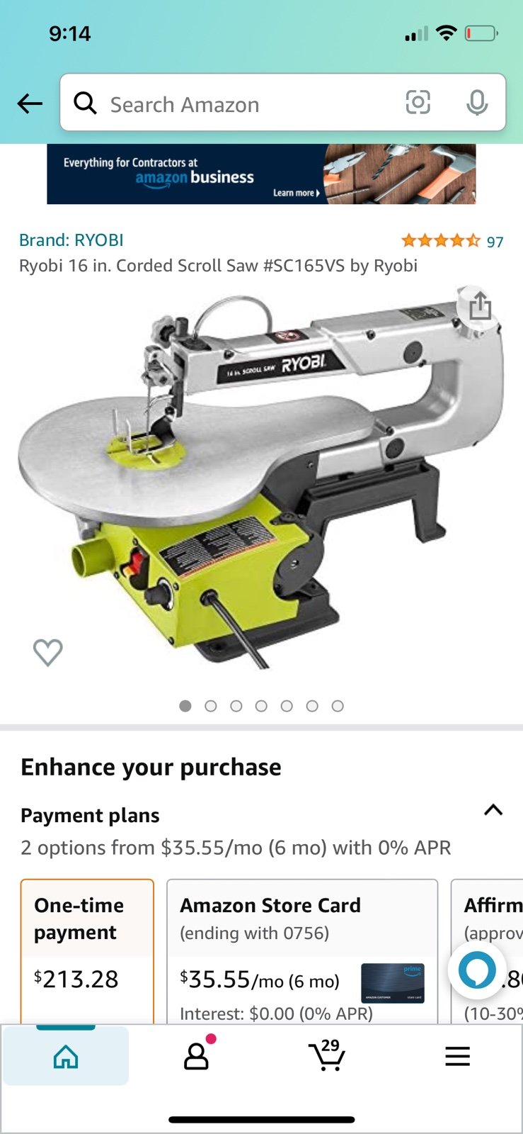 1.2 amp corded 16 in Ryobi scroll saw