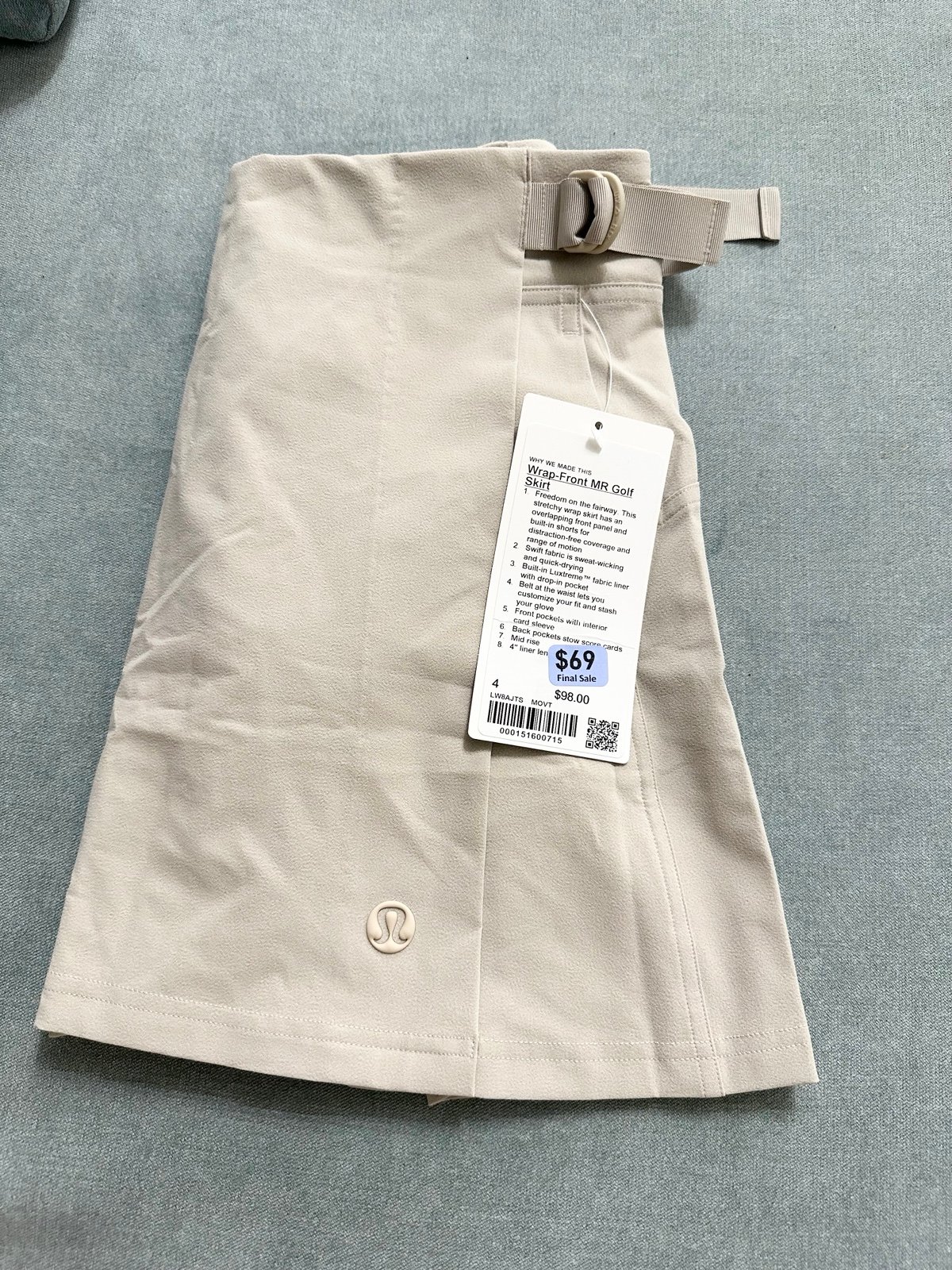 lululemon wrap front MR golf skirt