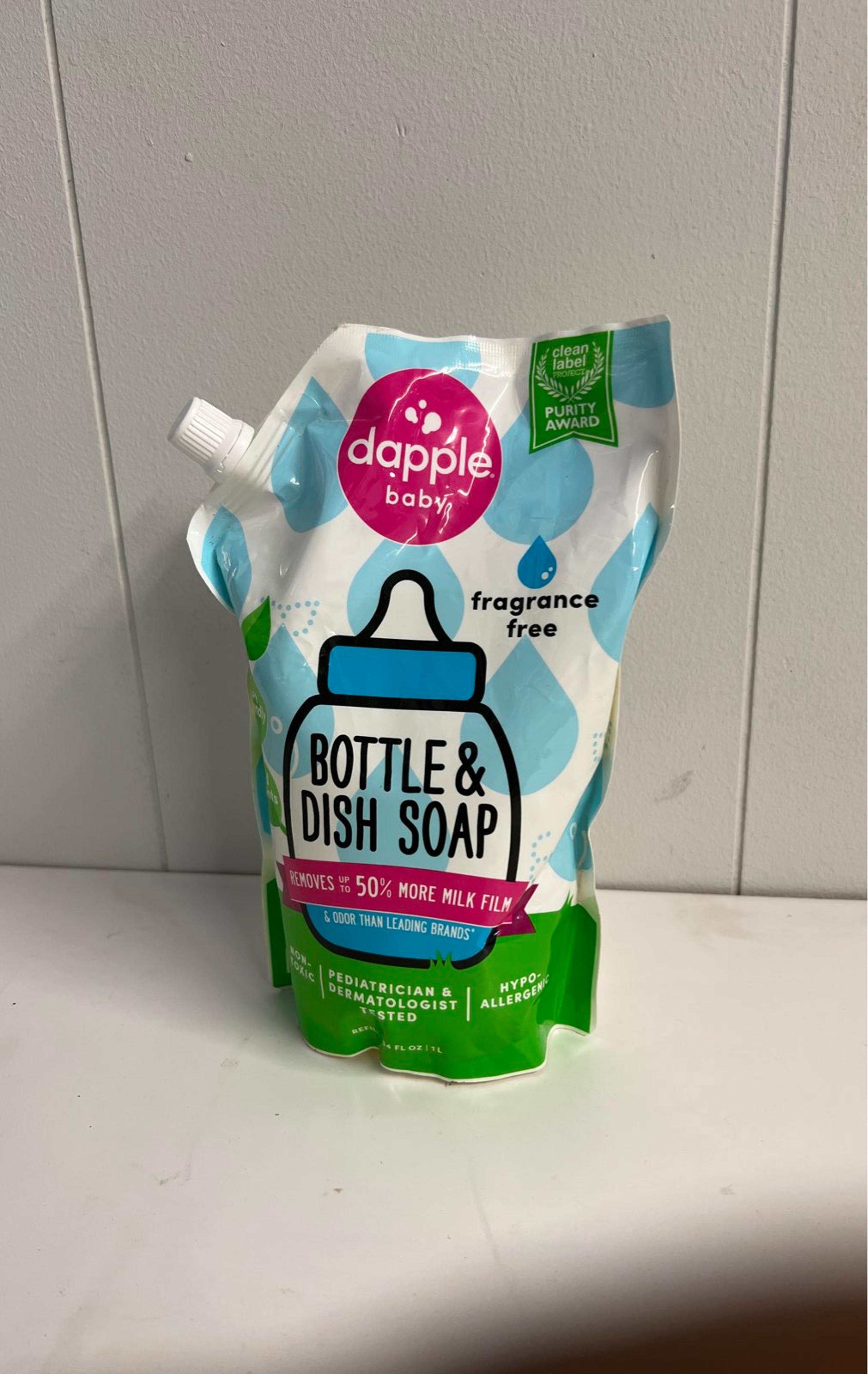 Dapple Bottle And Dish Liquid Soap Refill - Fragrance Free - 34 fl oz