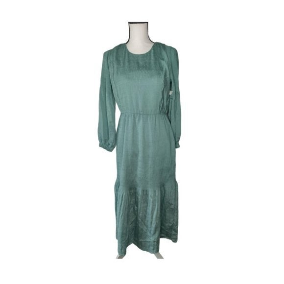 NWT Hoss Intropia With Love Cottage Core Hawai Dress in Hawai Blue Spain 38 M