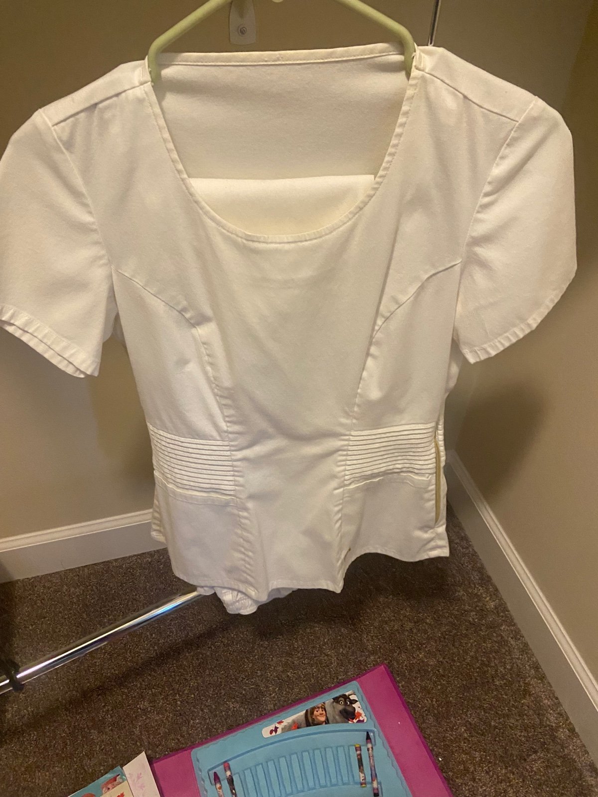 jaanuu scrubs white moto flare