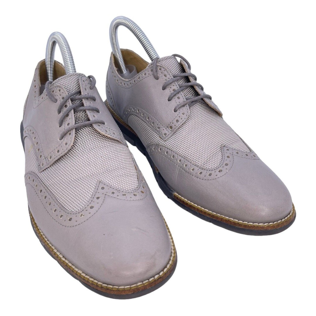 Cole Haan Shoes Grand.OS Wingtip Oxford Men's Size 8.5 M Gray C14429