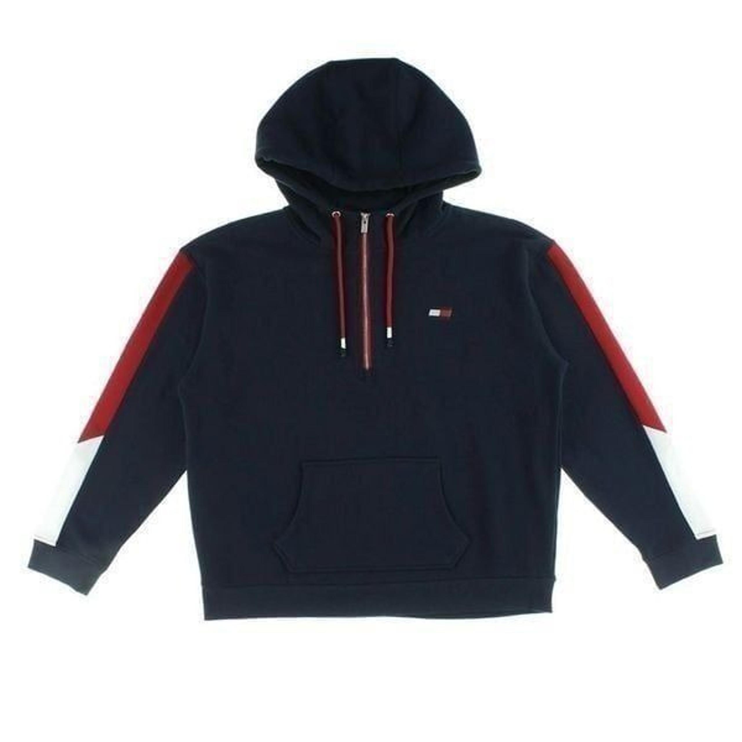 Tommy Hilfiger Vented Half-Zip Womens Active Hoodies Size M Black/Red NWOT