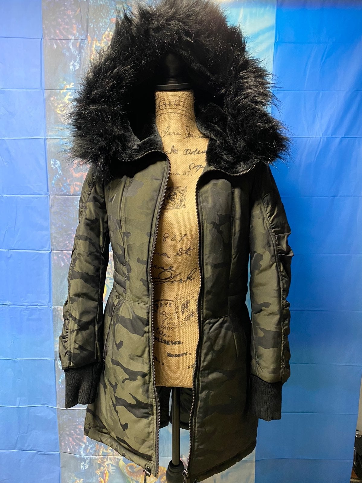 DKNY Camoflauge Coat XS
