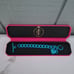 Juicy Couture Y2K Turquoise Enamel Puffy Heart Starter Charm Bracelet