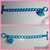 Juicy Couture Y2K Turquoise Enamel Puffy Heart Starter Charm Bracelet