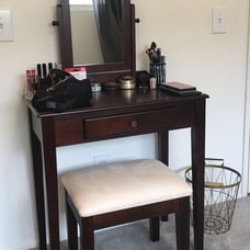 NEW 3 Pcs Vanity Table and Stool Set Wood Furniture