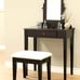 NEW 3 Pcs Vanity Table and Stool Set Wood Furniture