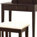 NEW 3 Pcs Vanity Table and Stool Set Wood Furniture