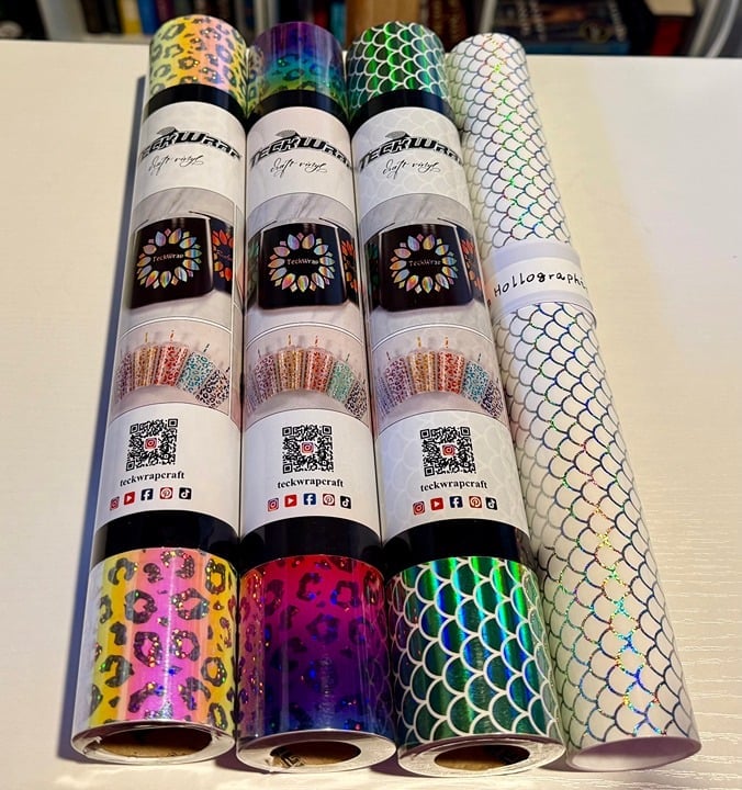 Teckwrap Animal/Mermaid Print Holographic Vinyl Bundle