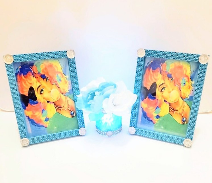 Bling Bubblegum Girl Canvas Picture Set