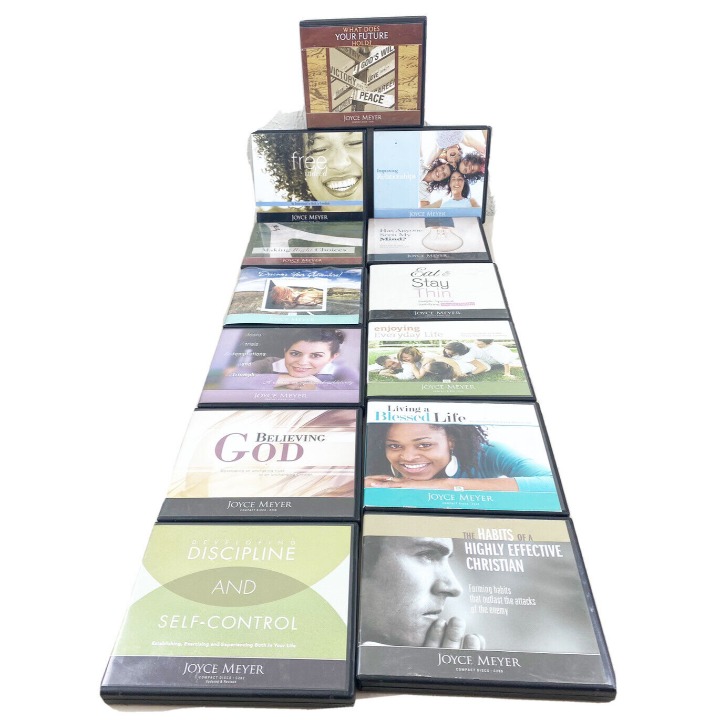 Joyce Meyer (Lot Of 13) CD Audiobooks Christian Speaker Healthy Living God EUC