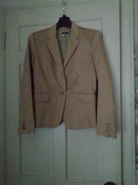 J. Crew Tan Polished Cotton Suit Jacket Size 4, High fashion, Chick Style