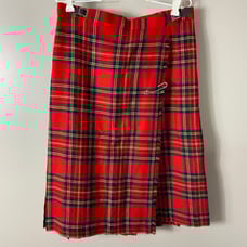 Vintage Highland Home Industries Plaid Tartan Kilt 12