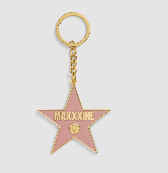 A24 Maxxxine Hollywood Star Gold Pink Keychain Mia Goth, Promo, Rare