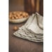 Olive green linen napkins, Heavyweight linen napkins with mitered corners, Washe