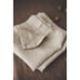 Olive green linen napkins, Heavyweight linen napkins with mitered corners, Washe